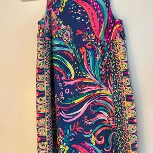 Lilly Pulitzer, Jackie, silk shift dress in Beach loot pattern